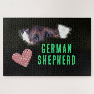 German Shepherd Eyes Solid Colour 1000 piece  Jigs Jigsaw Puzzle