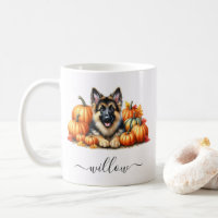 German Shepherd Fall Mug with Personalised Name