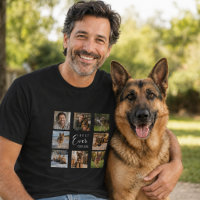 German Shepherd Father dad photo collage black