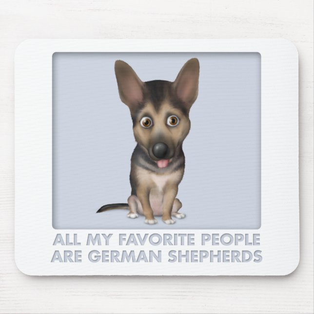 German Shepherd Favourite Mouse Mat (Front)