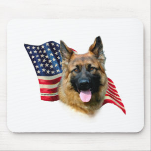 German Shepherd Flag Mouse Mat