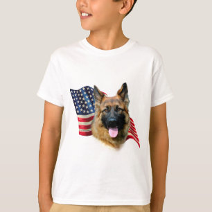 German Shepherd Flag T-Shirt