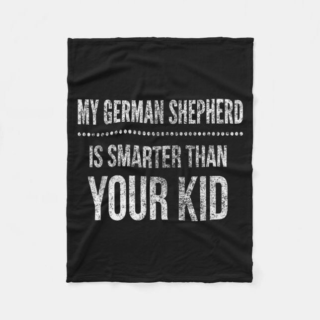 German Shepherd Fleece Blanket (Front)