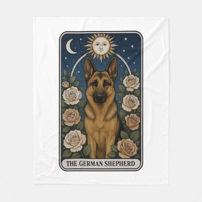 German Shepherd Fleece Blanket (Front)