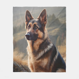 German Shepherd Fleece Blanket