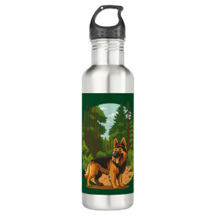 German Shepherd Forest Adventure Dog 710 Ml Water Bottle
