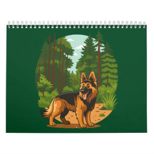 German Shepherd Forest Adventure Dog Calendar