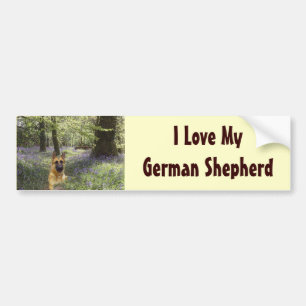 German Shepherd Forest Bumper Sticker