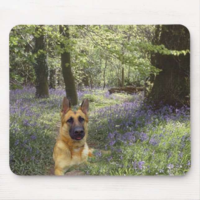 German Shepherd Forest Mousepad (Front)