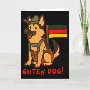 German Shepherd Funny Beer Festival Guten Dog  Card