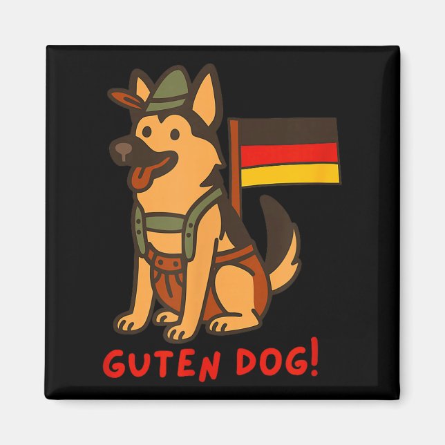 German Shepherd Funny Beer Festival Guten Dog  Magnet (Front)