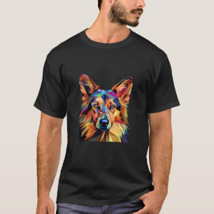 German Shepherd Funny Dog Cubism Love Mum Dad Tank