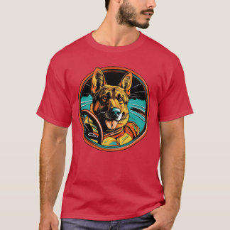 German Shepherd Funny Dog Racing Car Driver Pet gi T-Shirt