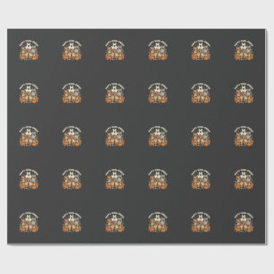German Shepherd Ghost Halloween Howl-Oween Design_ Wrapping Paper