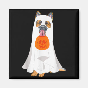 German Shepherd Ghost Pumpkin Halloween Fall Dog Magnet