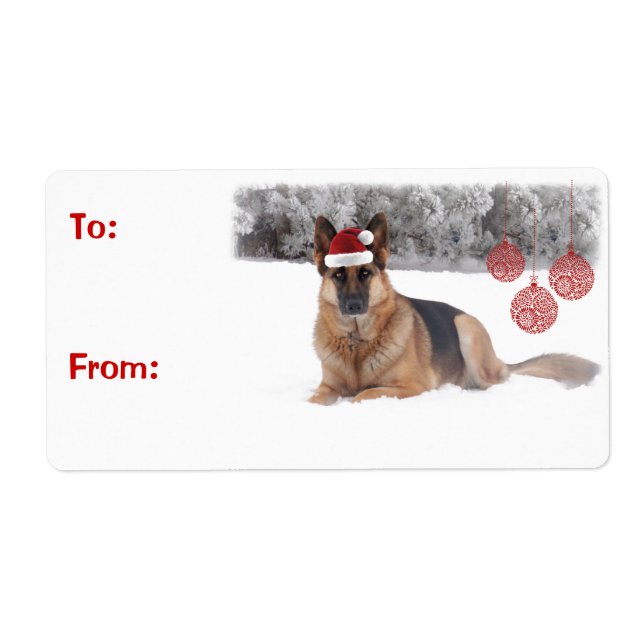 German Shepherd Gift Labels (Front)