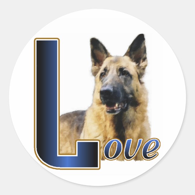 German Shepherd Gifts Classic Round Sticker (Front)