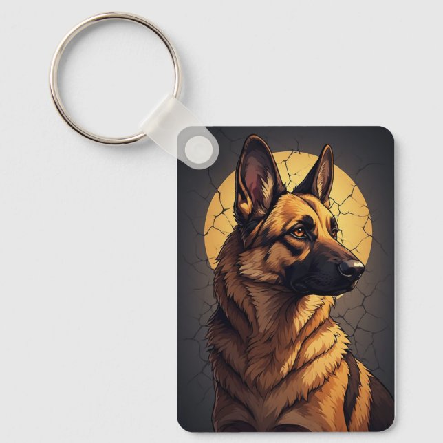 🦴 German Shepherd Gifts For Pet Lovers 🦴 Key Ring (Front)
