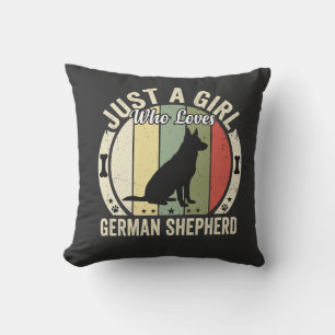 German Shepherd Girl Dog Lover Design (2)_1 Cushion