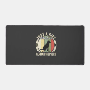 German Shepherd Girl Dog Lover Design (2)_1 Desk Mat