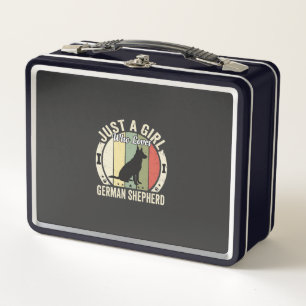 German Shepherd Girl Dog Lover Design (2)_1 Metal Lunch Box