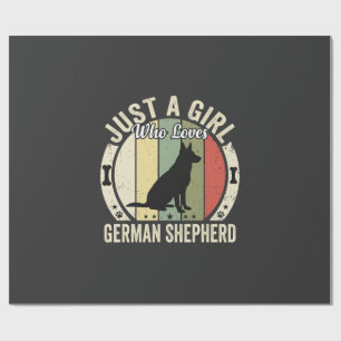 German Shepherd Girl Dog Lover Design (2)_1 Wrapping Paper