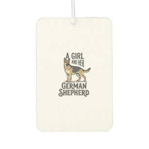 German Shepherd Girl Shirt Vintage Dog Lover Desig Car Air Freshener