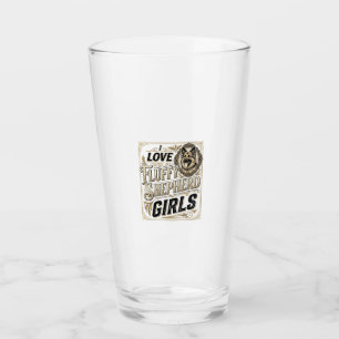 German Shepherd Girl Shirt Vintage Engraving Dog L Glass