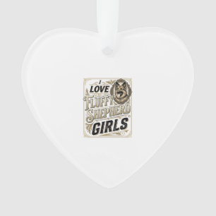 German Shepherd Girl Shirt Vintage Engraving Dog L Ornament
