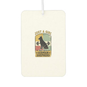 German Shepherd Girl Vintage Dog Lover Shirt Desig Car Air Freshener