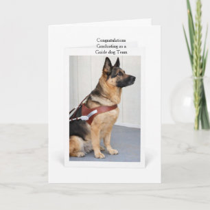 German Shepherd Graduating as a Guide Dog Team Card
