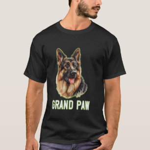 German Shepherd GRAND PAW Dog Owner Grandpa T-Shirt