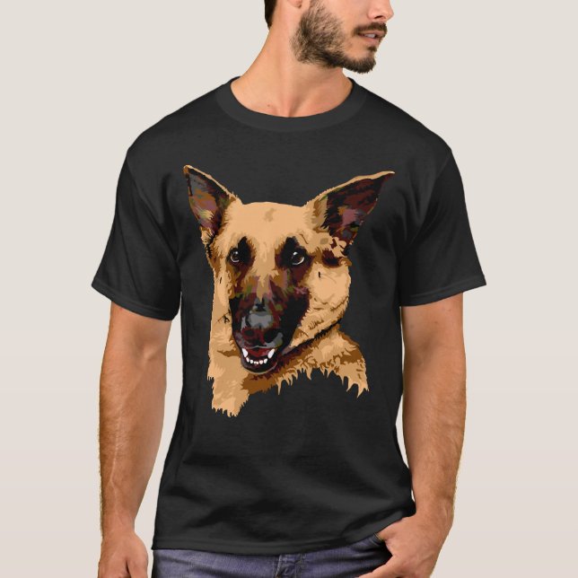 German Shepherd Graphic T-Shirt (Front)