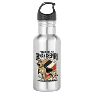German Shepherd Graphic Vintage Engraving Dog Love 532 Ml Water Bottle