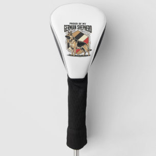 German Shepherd Graphic Vintage Engraving Dog Love Golf Head Cover