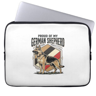 German Shepherd Graphic Vintage Engraving Dog Love Laptop Sleeve