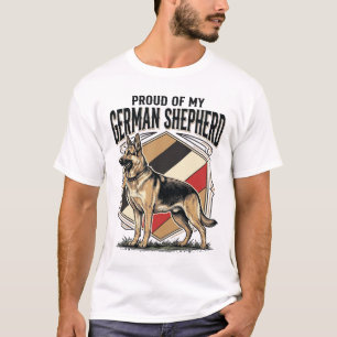 German Shepherd Graphic Vintage Engraving Dog Love T-Shirt