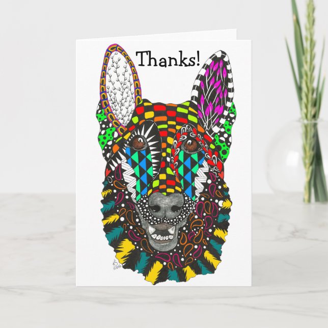 German Shepherd Greeting Card (Front)