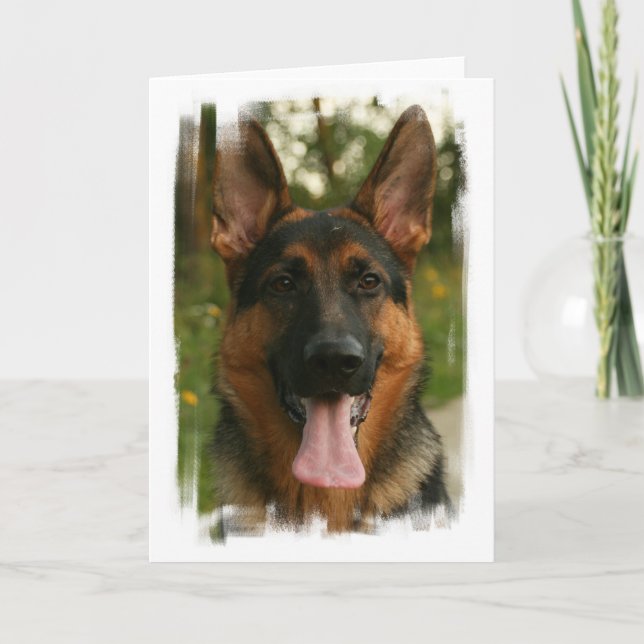 German Shepherd Greeting Card (Front)