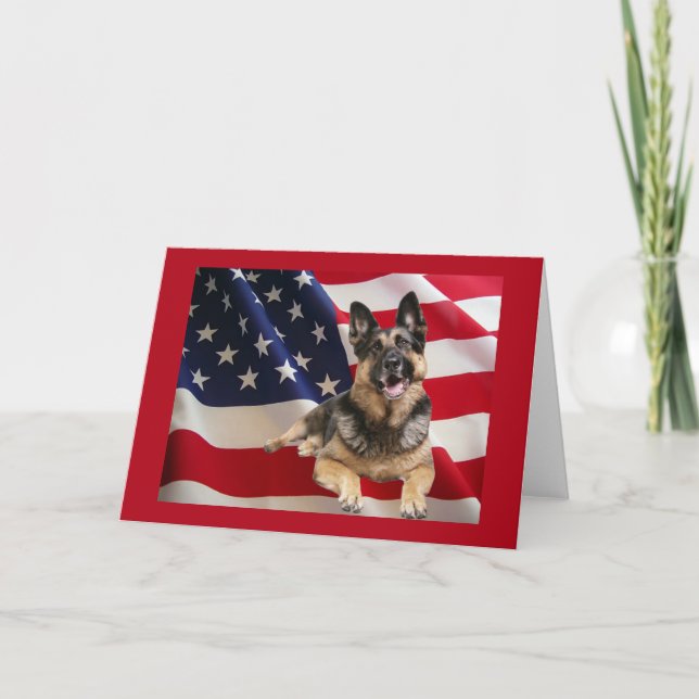 German Shepherd Greeting Card (Front)