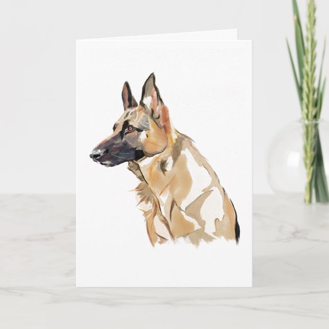 German Shepherd Greeting Card (Front)