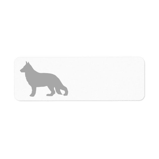 German Shepherd Grey Silhouette (Front)