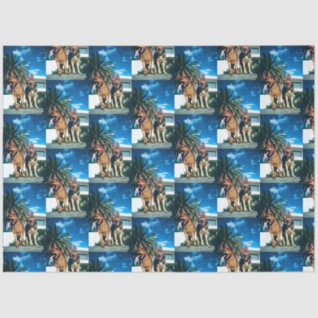 german shepherd group tissue paper (Front)