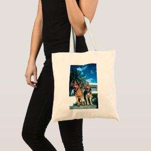 german shepherd group tote bag