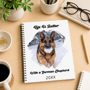 German Shepherd GSD photo Life is Better 2027 Planner