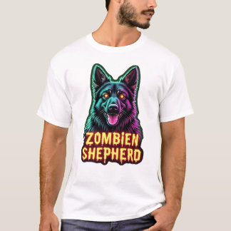 German Shepherd GSD Shep Zombie Dog Halloween Esse T-Shirt