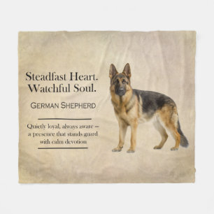 German Shepherd Guardian Loyalty Fleece Blanket