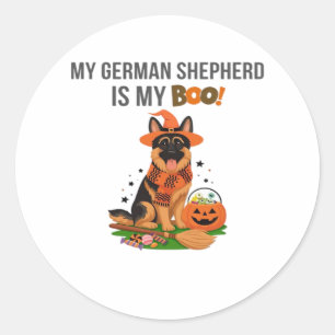 German Shepherd Halloween Costume  My German Sheph Classic Round Sticker