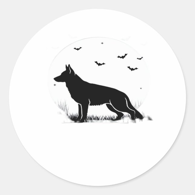 German Shepherd Halloween Costume  My German Sheph Classic Round Sticker (Front)