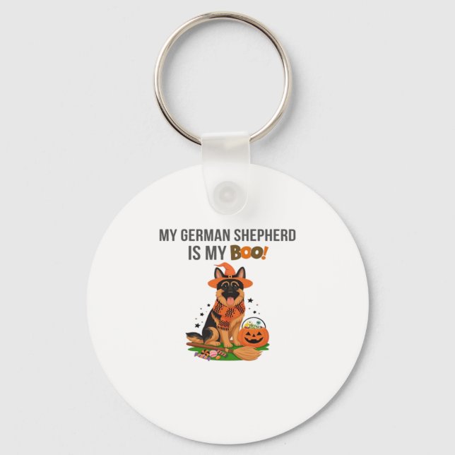 German Shepherd Halloween Costume  My German Sheph Key Ring (Front)